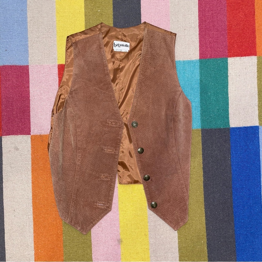 Brown Soft Leather Vest